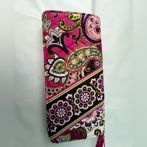 Vera Bradley Very Berry Paisley Travel Passport Wallet